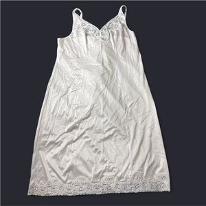 Bali vintage white satin slip dress